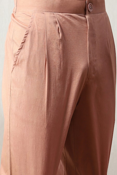 Buy Soniya G Peach Silk Mirrors, Embroidery Bundi And Kurta Set Online at Aza Fashions Buy_Soniya G_Peach Silk Mirrors, Embroidery Bundi And Kurta Set _Online_at_Aza_Fashions