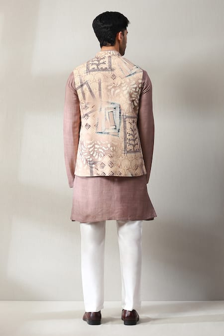 Shop_Soniya G_Pink Handloom Cotton Embroidery Floral Aari Bundi Set _at_Aza_Fashions