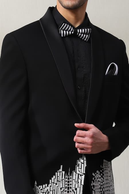 Buy Soniya G Black Denim, Cotton Embroidery Thread Blazer Set Online at Aza Fashions Buy_Soniya G_Black Denim, Cotton Embroidery Thread Blazer Set _Online_at_Aza_Fashions