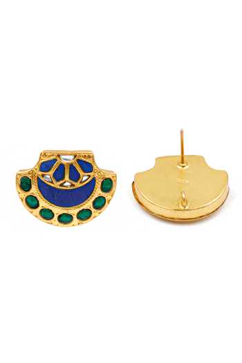 Sangeeta Boochra Multi Color Diamonds, Stones Kundan Embellished Earrings Online at Aza Fashions Sangeeta Boochra_Multi Color Diamonds, Stones Kundan Embellished Earrings _Online_at_Aza_Fashions