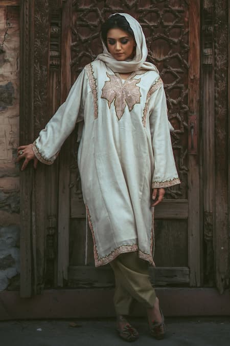 TULPALAV Tilla Hand Work Pheran Kurta Salwar Set 