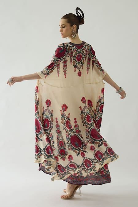 Rajdeep Ranawat Caprice Silk Printed Cape 