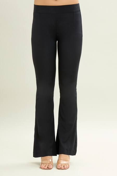 Buy_Shreeka_Black Crepe, Lycra Sequins Floral Burst Embellished Pleated Cape Jacket Set 