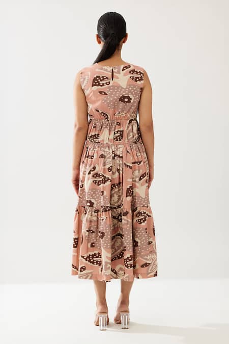 Koai Flower Print Tiered Dress 