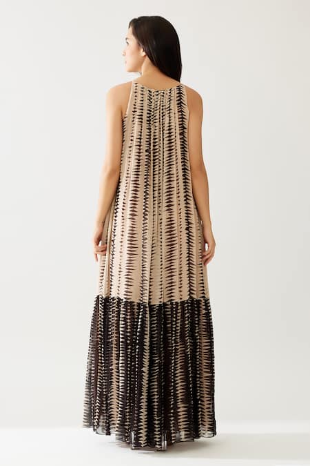 Koai Carnival Print Halter Neck Maxi Dress 