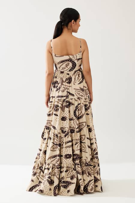 Koai Botanic Fleur Print Tiered Maxi Dress 