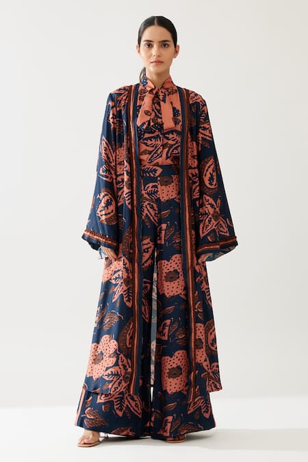 KoAi Fleur Magic Print Long Kimono Cape 