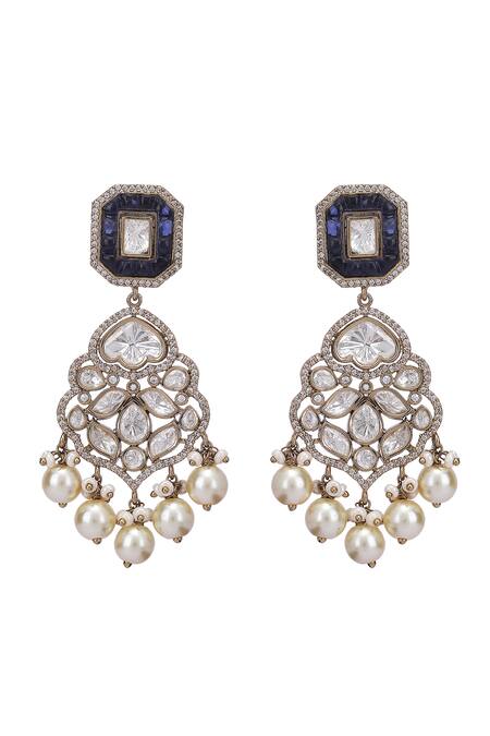 Auraa Trends_Green Beads, Diamonds Kundan Embellished Pendant Necklace Set_at_Aza_Fashions