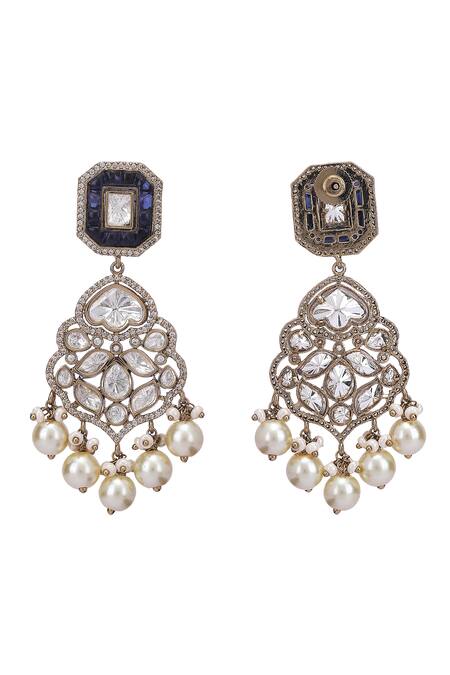 Buy_Auraa Trends_Green Beads, Diamonds Kundan Embellished Pendant Necklace Set