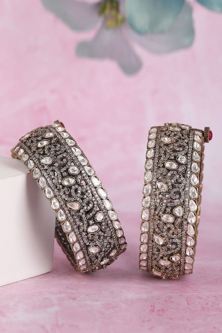 Auraa Trends Kundan Studded Bangle - Single Pc 