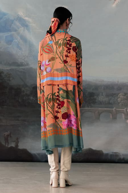 Yavi Barbi Floral Print Midi Dress 