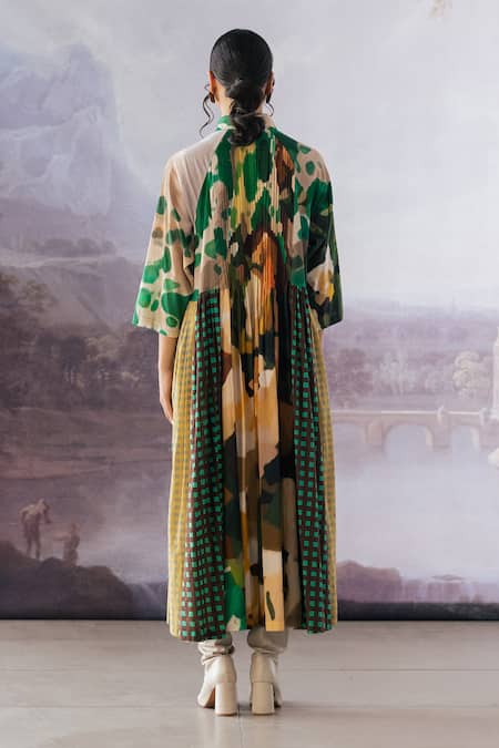 Yavi Irca Abstract Print Dress 