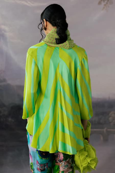 Yavi Jenny Hazy Stripe Print Top 