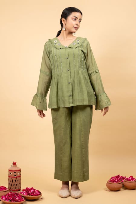 KKANYAAH Pin Tuck Tunic With Pant 