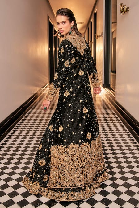 Amit GT Mystique Mirage Zardozi Embroidered Jacket & Lehenga Set 