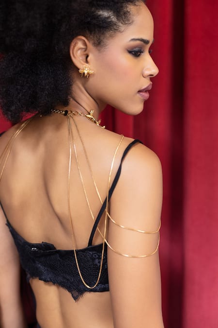 Shop Pooja Bagaria Black Crepe, Organza Lace, Applique, Island Solid Palazzo Set With Drape at Aza Fashions Shop_Pooja Bagaria_Black Crepe, Organza Lace, Applique, Island Solid Palazzo Set With Drape _at_Aza_Fashions