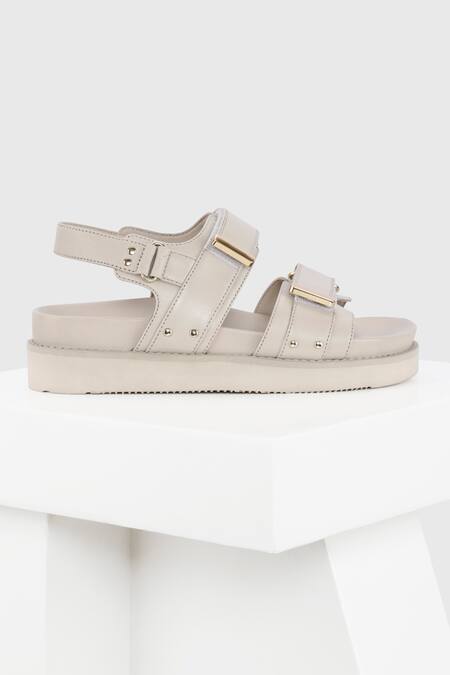Buy_Oroh_Beige Torino Double Strap Footbed Sandals _Online_at_Aza_Fashions