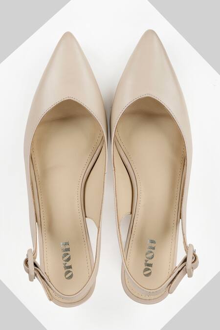 Oroh_White Embroidery Pisa Pointed Toe Leather Pump Heels_Online_at_Aza_Fashions