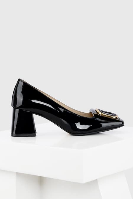 Buy Oroh Black Brooches Udine Genuine Leather Block Heel Pumps Online at Aza Fashions Buy_Oroh_Black Brooches Udine Genuine Leather Block Heel Pumps _Online_at_Aza_Fashions
