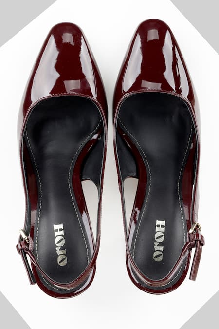 Oroh_Maroon Slingback Heels _Online_at_Aza_Fashions
