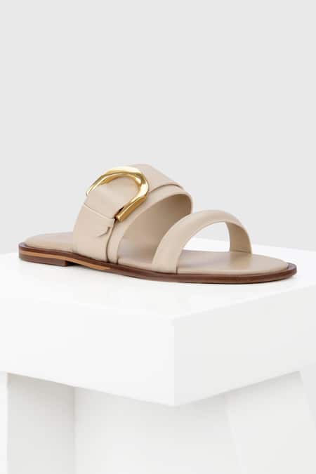 OROH Arezzo Buckled Strappy Genuine Leather Flats 