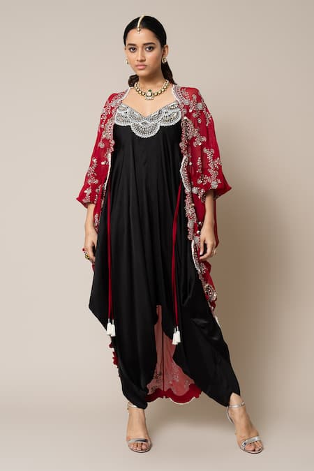 Nupur Kanoi Hand Embroidered Cape With Jumpsuit 