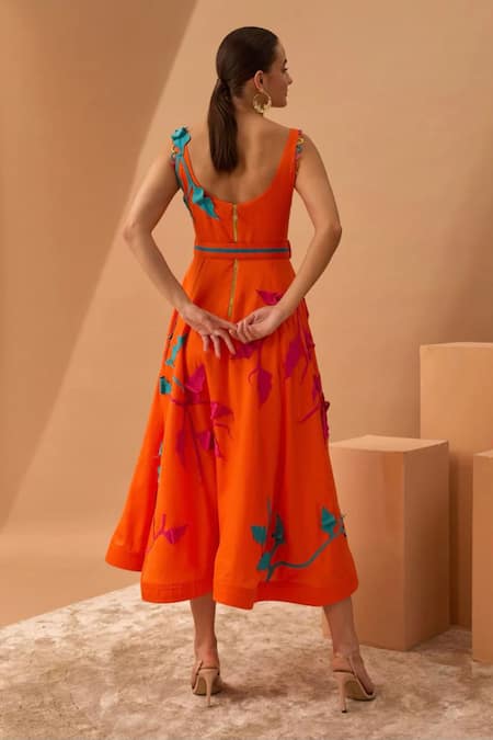Vidhi Wadhwani Applique Flared Dress