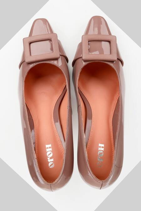 Oroh Pink Buckles Majorca Pump Leather Heels Online at Aza Fashions Oroh_Pink Buckles Majorca Pump Leather Heels _Online_at_Aza_Fashions