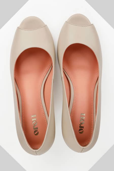 Oroh_Beige Siero Block Heeled Peep Toes_Online_at_Aza_Fashions