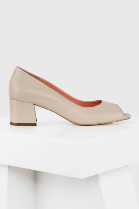 Buy_Oroh_Beige Siero Block Heeled Peep Toes_Online_at_Aza_Fashions