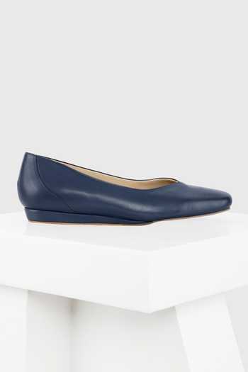Buy_Oroh_Blue Monza Leather Ballerina_Online_at_Aza_Fashions