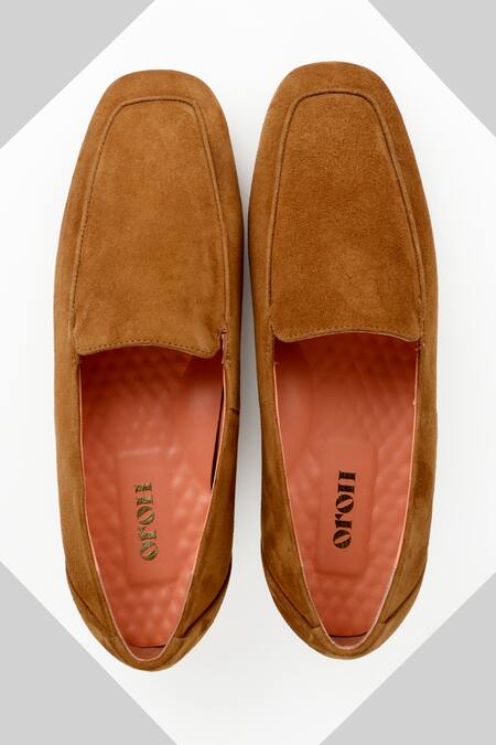 Oroh_Brown Lecce Leather Loafers_Online_at_Aza_Fashions