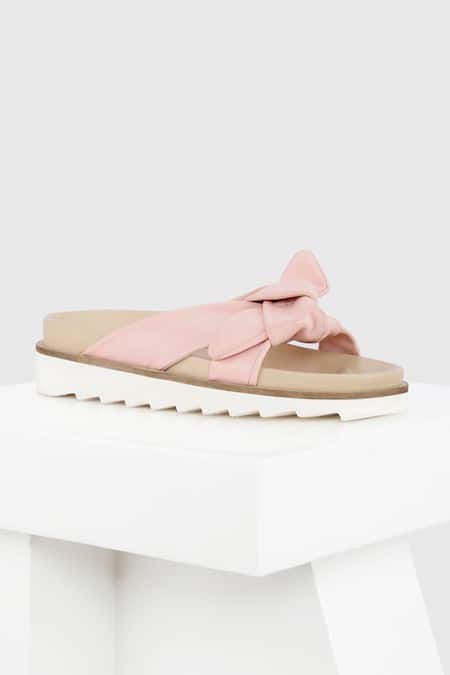 OROH Pink Palmas Front Knotted Flats 