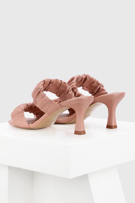 Oroh Pink Pamplona Leather Gathered Sandal 2