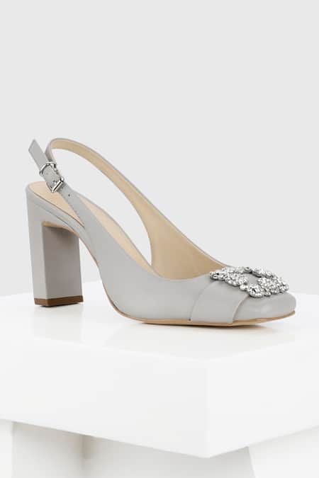 OROH Grey Stone Sugilite Embellished Pumps 