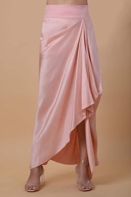Buy Anamika Khanna Pink Tassels, Beads Round Neck Cape And Draped Skirt Set Online at Aza Fashions Buy_Anamika Khanna_Pink Tassels, Beads Round Neck Cape And Draped Skirt Set_Online_at_Aza_Fashions