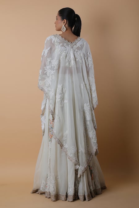 Anamika Khanna Embroidered Cape Lehenga Set 