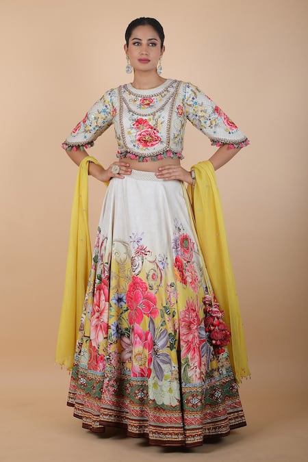 Kalista Floral Botanic Pattern Lehenga Set 