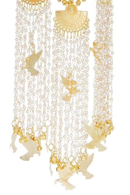 Buy Vivinia By Vidhi Mehra Gold Plated Beads, Tassels Birds Charm Embellished Pair Of Bangle Kaleeras Buy_Vivinia By Vidhi Mehra_Gold Plated Beads, Tassels Birds Charm Embellished Pair Of Bangle Kaleeras