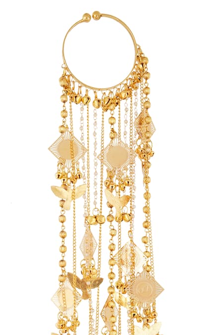 Buy Vivinia By Vidhi Mehra Gold Plated Beads, Chains Geometric Hanging Charm Pair Of Bangle Kaleeras Online at Aza Fashions Buy_Vivinia By Vidhi Mehra_Gold Plated Beads, Chains Geometric Hanging Charm Pair Of Bangle Kaleeras _Online_at_Aza_Fashions