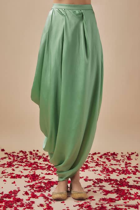 Buy Cupid Cotton Green Crepe, Bamboo Zari, Embroidery Polo Collar Asymmetric Hem Tunic With Skirt Online at Aza Fashions Buy_Cupid Cotton_Green Crepe, Bamboo Zari, Embroidery Polo Collar Asymmetric Hem Tunic With Skirt _Online_at_Aza_Fashions