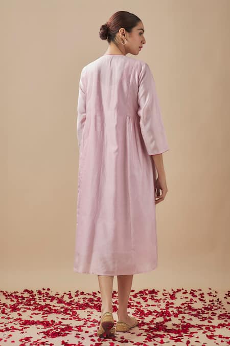 Cupid Cotton Resham & Aari Floweret Yoke Embroidered Kurta 