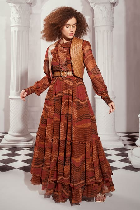 Nikita Mhaisalkar Byzantine Print Gown 