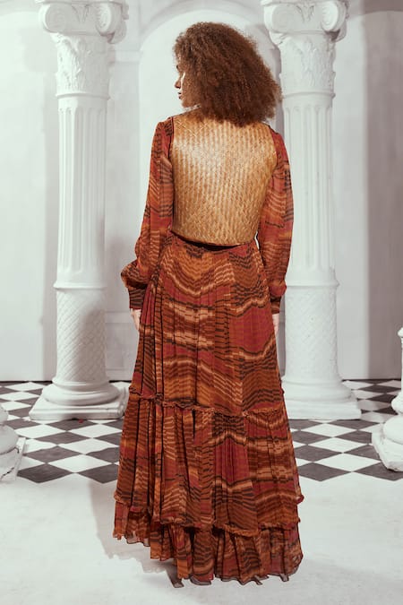 Nikita Mhaisalkar Byzantine Print Gown 