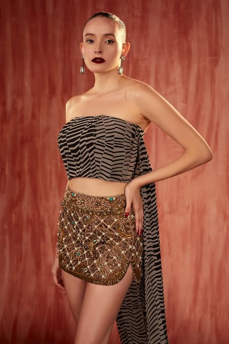 Nikita Mhaisalkar Byzantine Trail Crop Top 