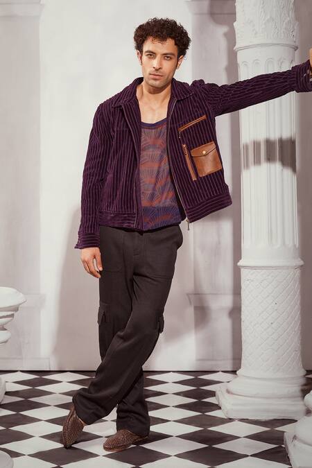 Buy_Nikita Mhaisalkar_Black Cotton Knit Trouser _Online_at_Aza_Fashions