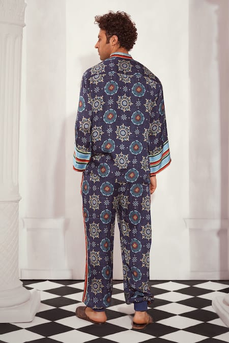 Nikita Mhaisalkar Mosaic Print Kimono Shirt & Pant Set 