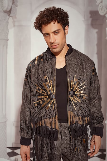 Nikita Mhaisalkar Baroque Embroidered Bomber Jacket 