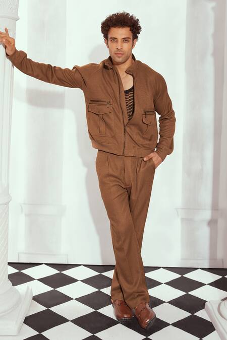 Buy Nikita Mhaisalkar Brown Georgette Byzantine Print Sleeveless T Shirt Online at Aza Fashions Buy_Nikita Mhaisalkar_Brown Georgette Byzantine Print Sleeveless T Shirt _Online_at_Aza_Fashions