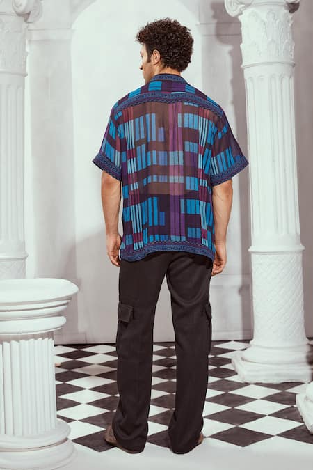 Shop_Nikita Mhaisalkar_Black Cotton Knit Cargo Pant _at_Aza_Fashions